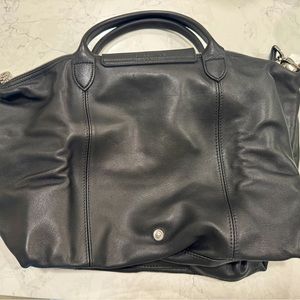 Longchamp black le Pilage cuir leather bag (Brand new)